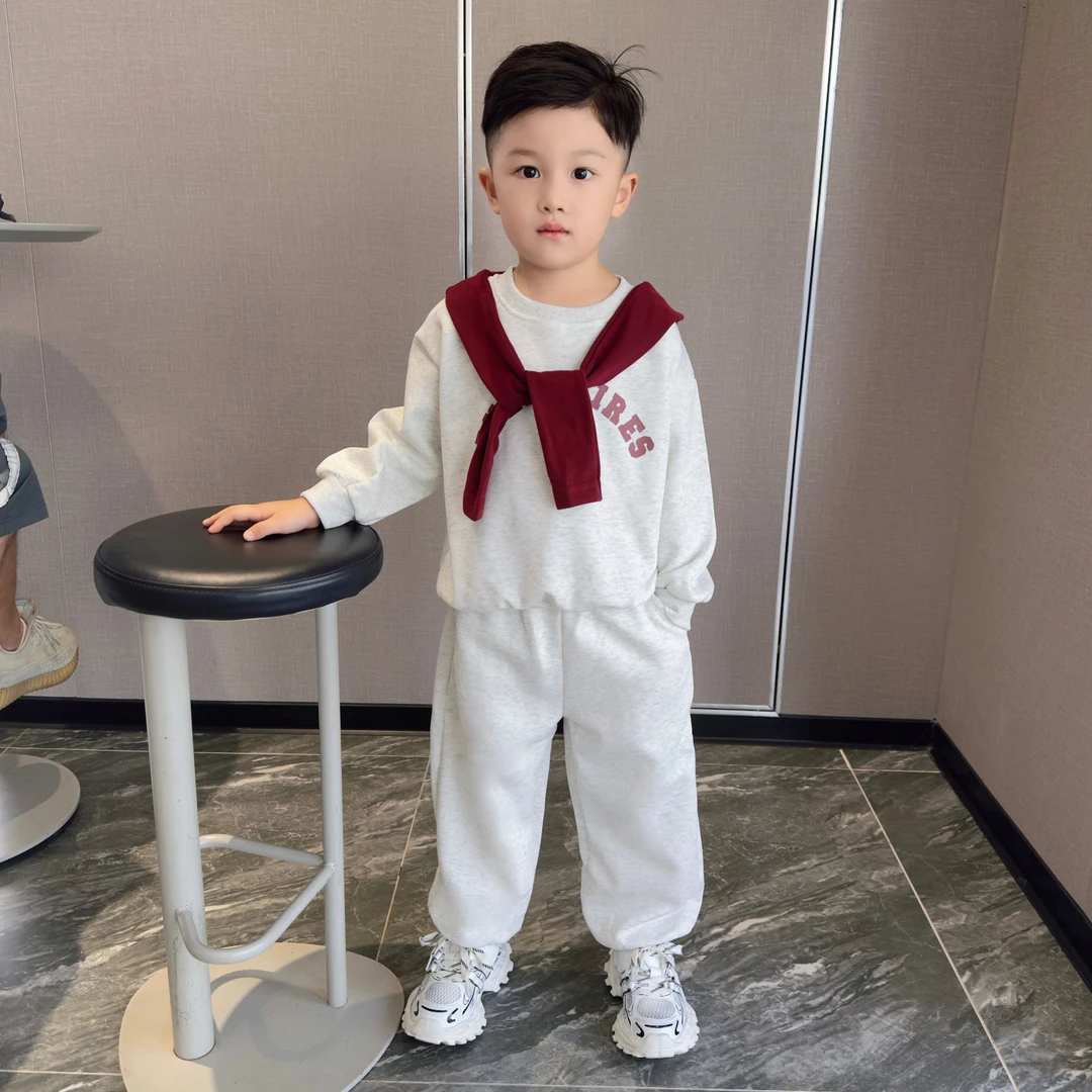 男童卫衣套装秋装2025新款酷帅儿童春秋款男孩运动洋气帅气潮时髦