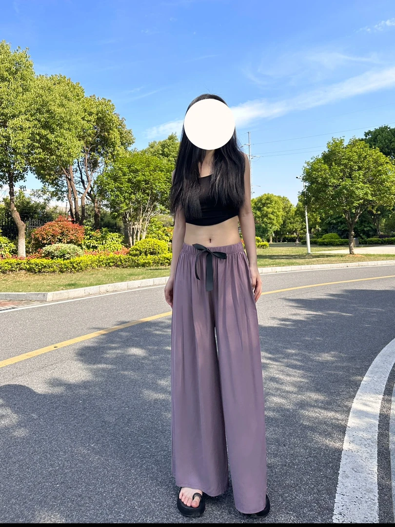 绵绸睡裤女夏季宽松大码外穿居家裤休闲可外穿睡裤九分女裤