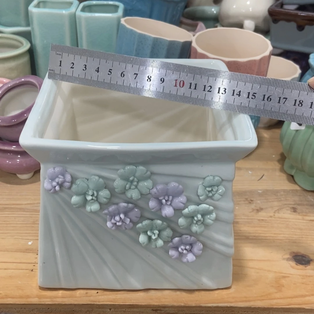 红陶高温陶瓷花盆