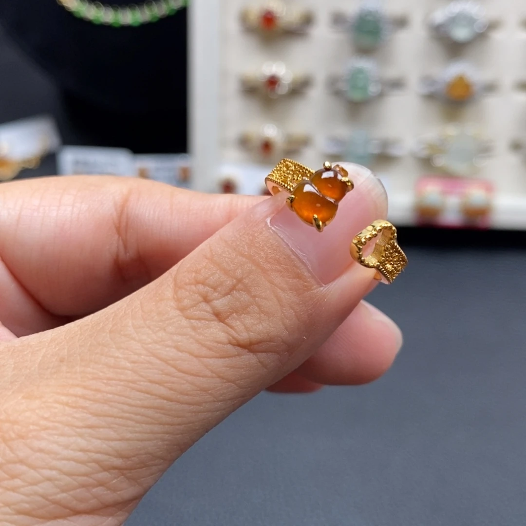 翡翠银S925镶嵌戒指