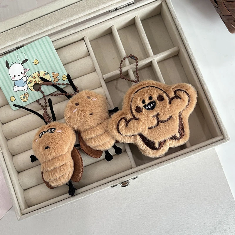 玩偶挂件卡通K87搞怪书包可爱造型趣味毛绒咖学生装饰蟑螂学生扣