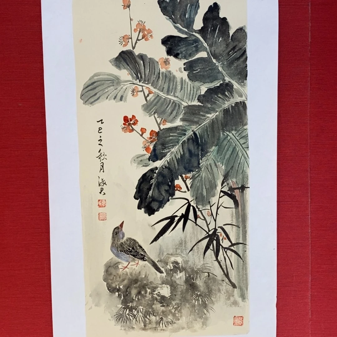 国画锦麟艺术新年双人联展笔会现场