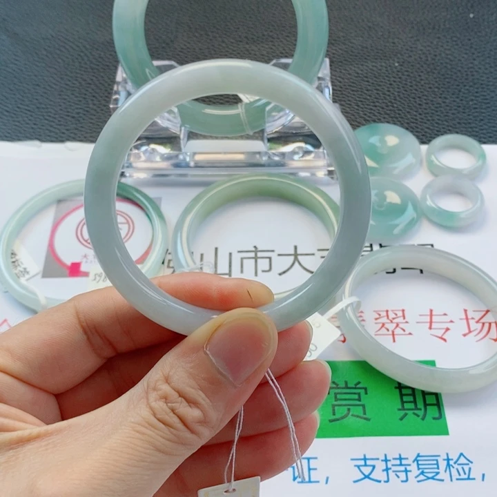 未镶嵌手镯翡翠美人条手镯51-52圈口