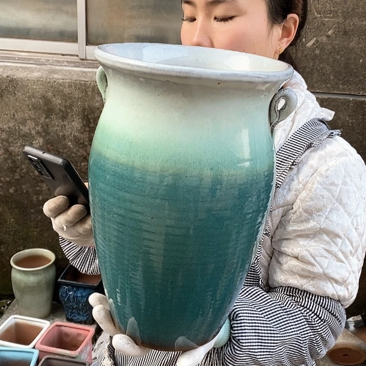 紫砂花盆正品口20高32