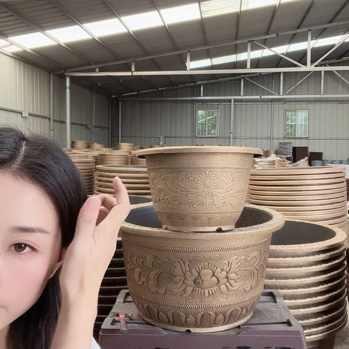 圆形50花盆4个有孔