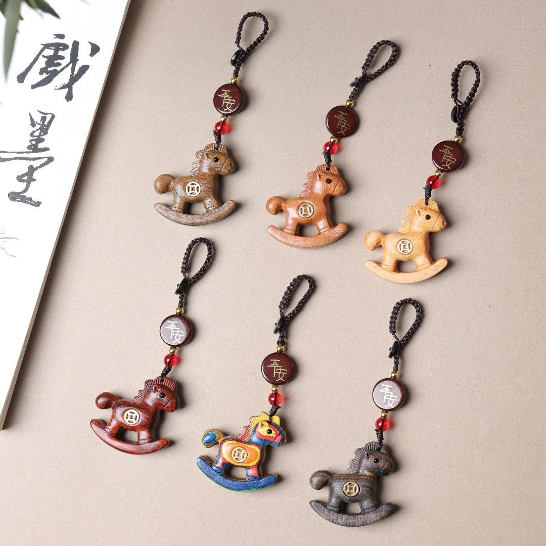 木唐马铜钱马上有钱花手机链包包u盘防丢挂件男士车载钥匙扣