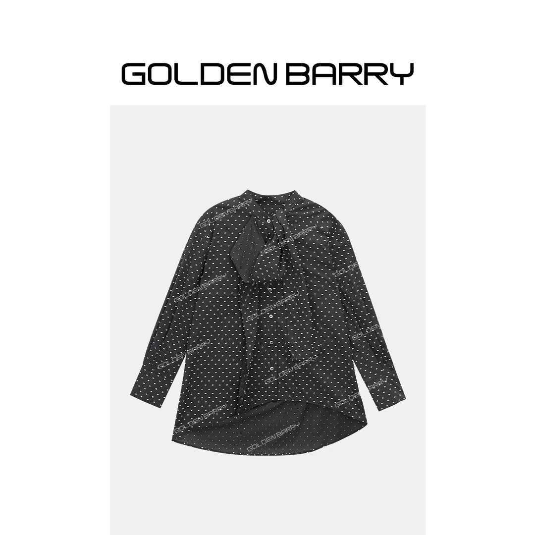GOLDENBARRY|212604不对称领结衬衫
