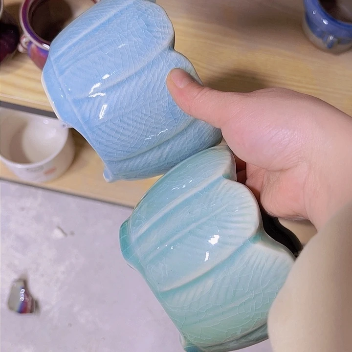 红陶陶瓷花盆当场满12包邮