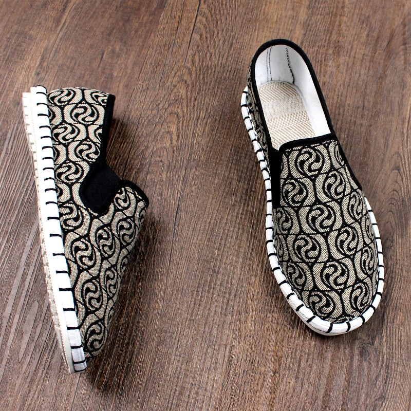 2025新款夏季老北京布鞋男软底不累脚透气手工一脚蹬耐磨轻便工作