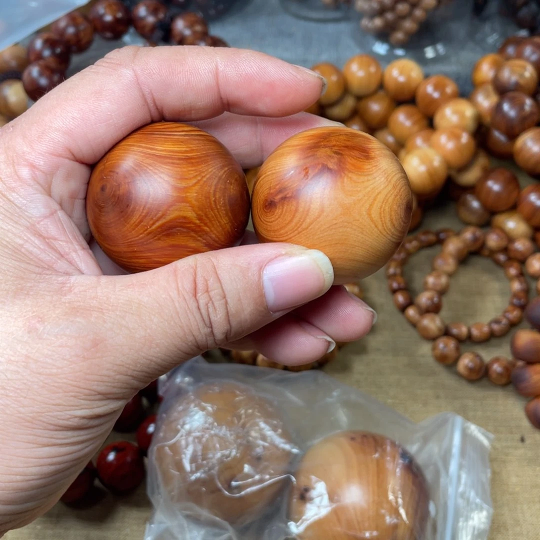 柏木（崖柏）无事牌4.0崖柏手球瑕疵对眼