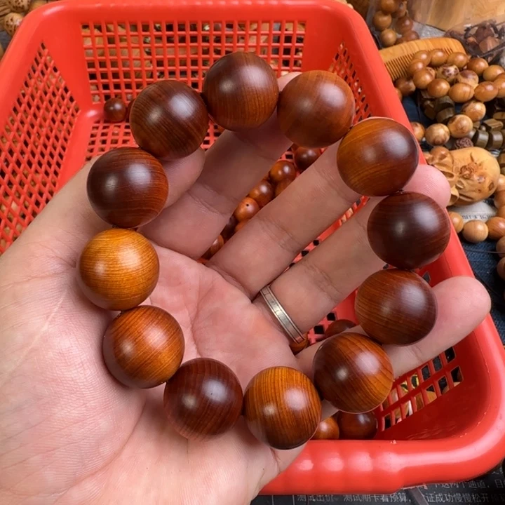 虎***威柏木（崖柏）手串/手链2.0瑕疵五灵芝