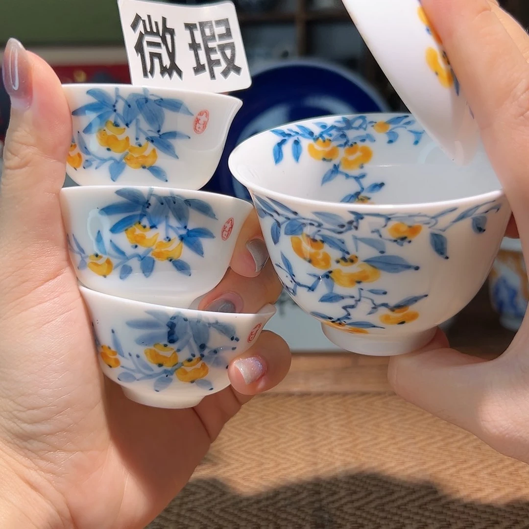 【闪购商品】微瑕 手绘 盖碗