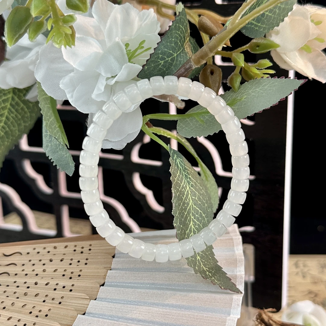 【太阳严选】和田玉白玉（药片）单圈手串（天然珠宝多样性发其一）