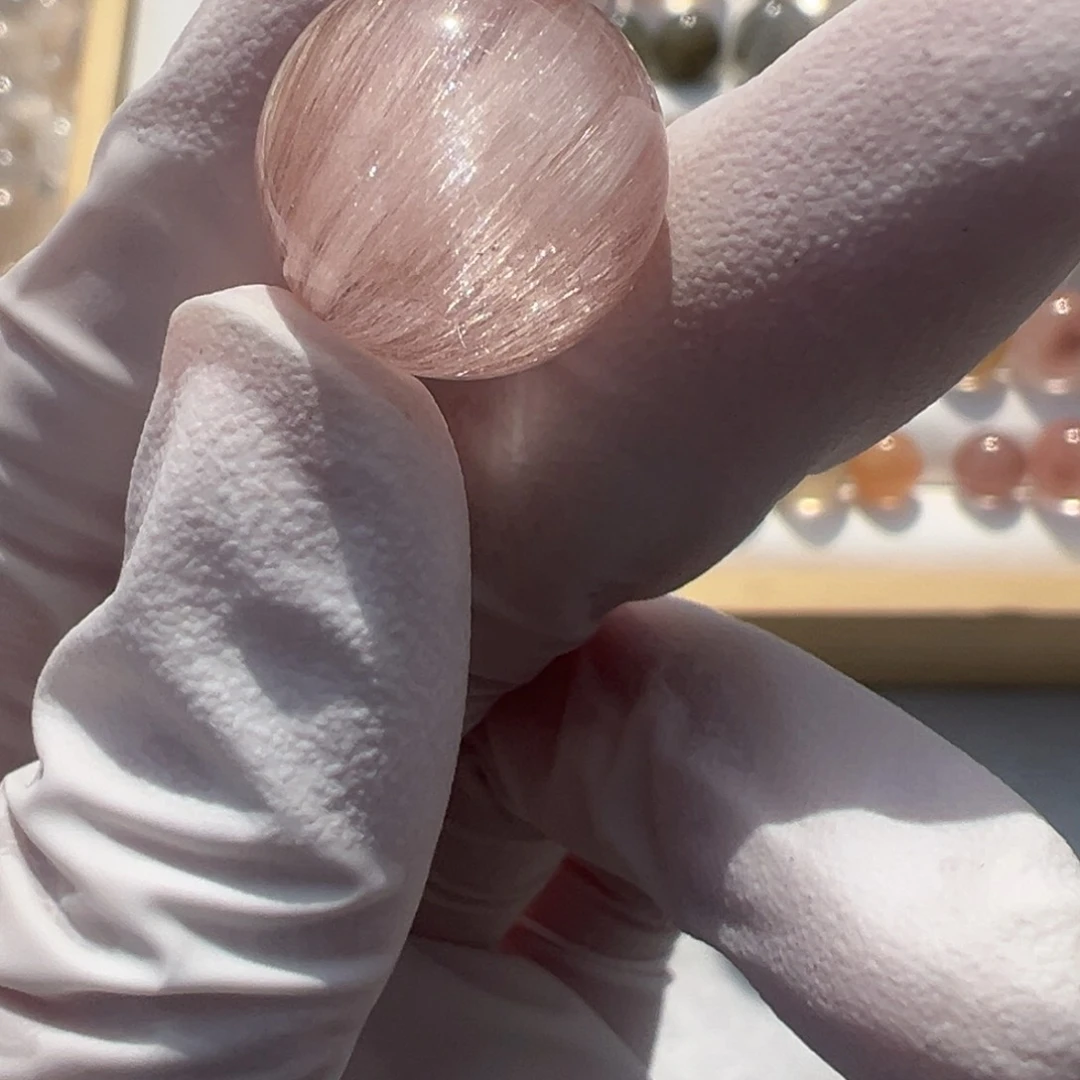 水晶兔毛15.2mm打孔定制不退换未镶嵌y**。