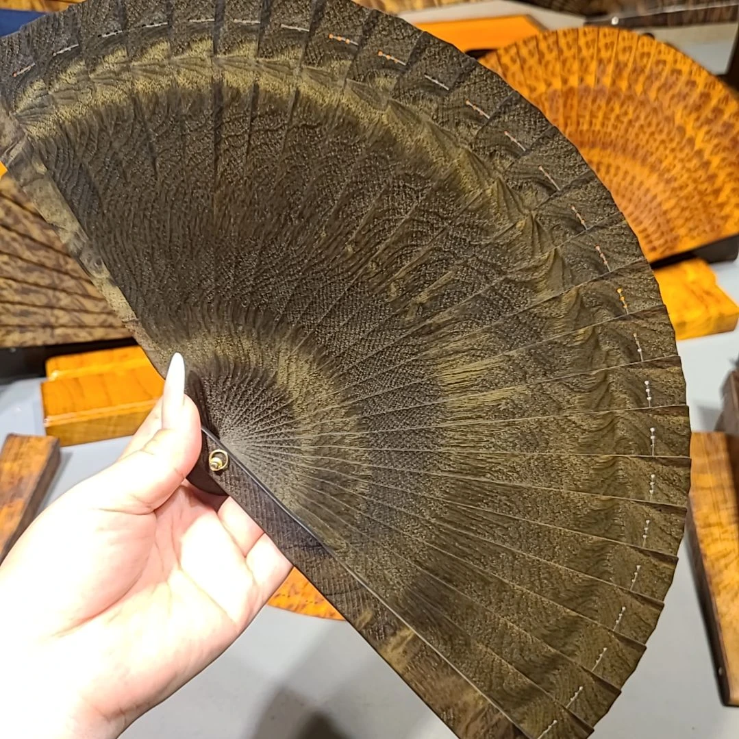 扇子18小叶桢楠金丝楠木苏扇阴沉
