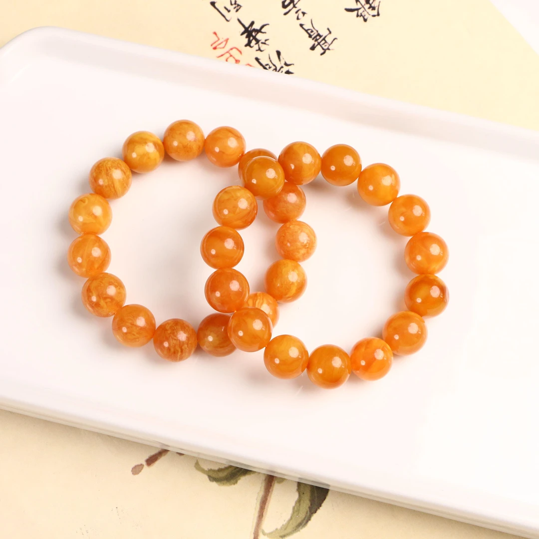 老蜜蜡圆珠手串（多样性发一）