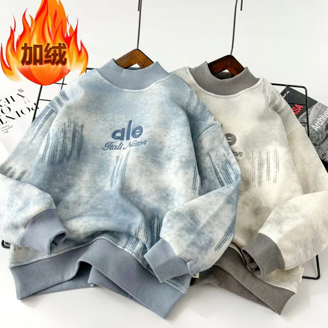 【新品秋冬款卫衣】圆领刺绣卫衣潮流中大童百搭韩版套头秋款