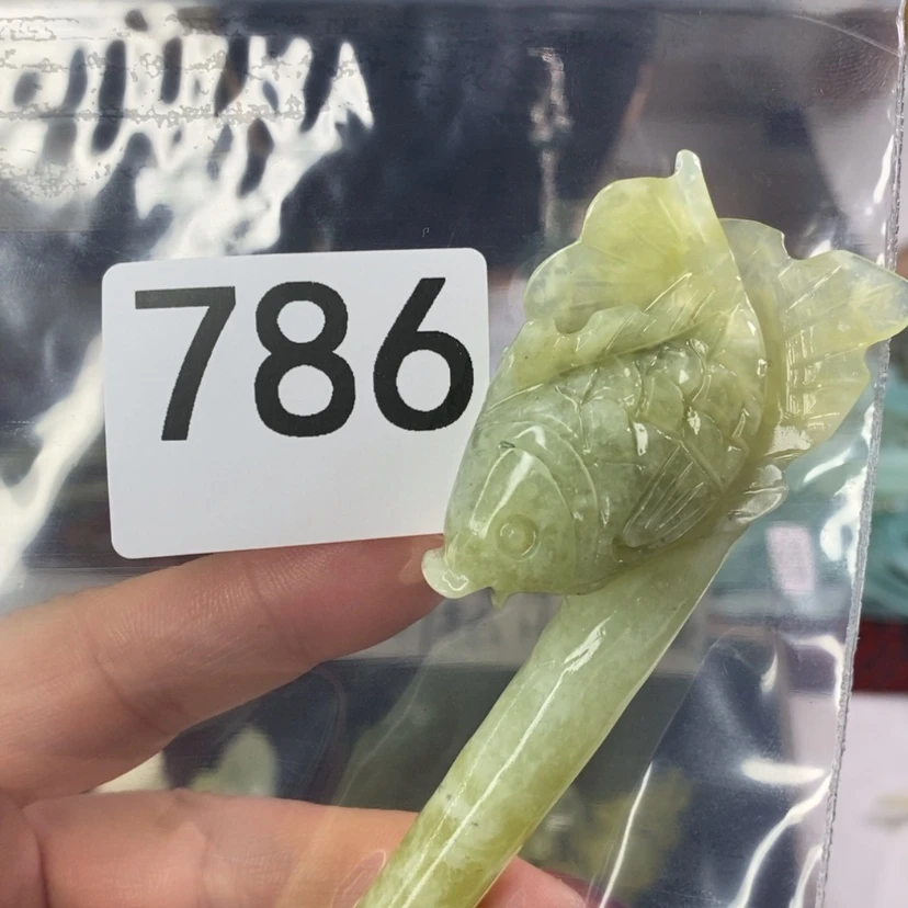 【闪购商品】岫玉发饰未镶嵌小*龙