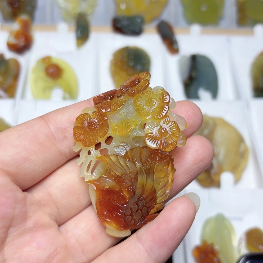 蛇纹石玉未镶嵌吊坠(不含链)