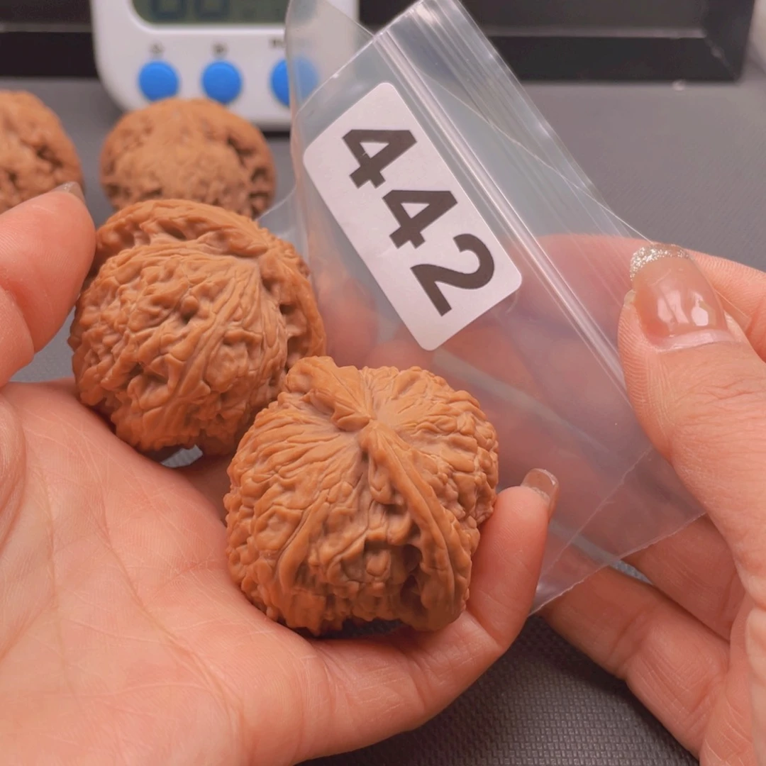 文玩核桃把件糊**嘟白狮子