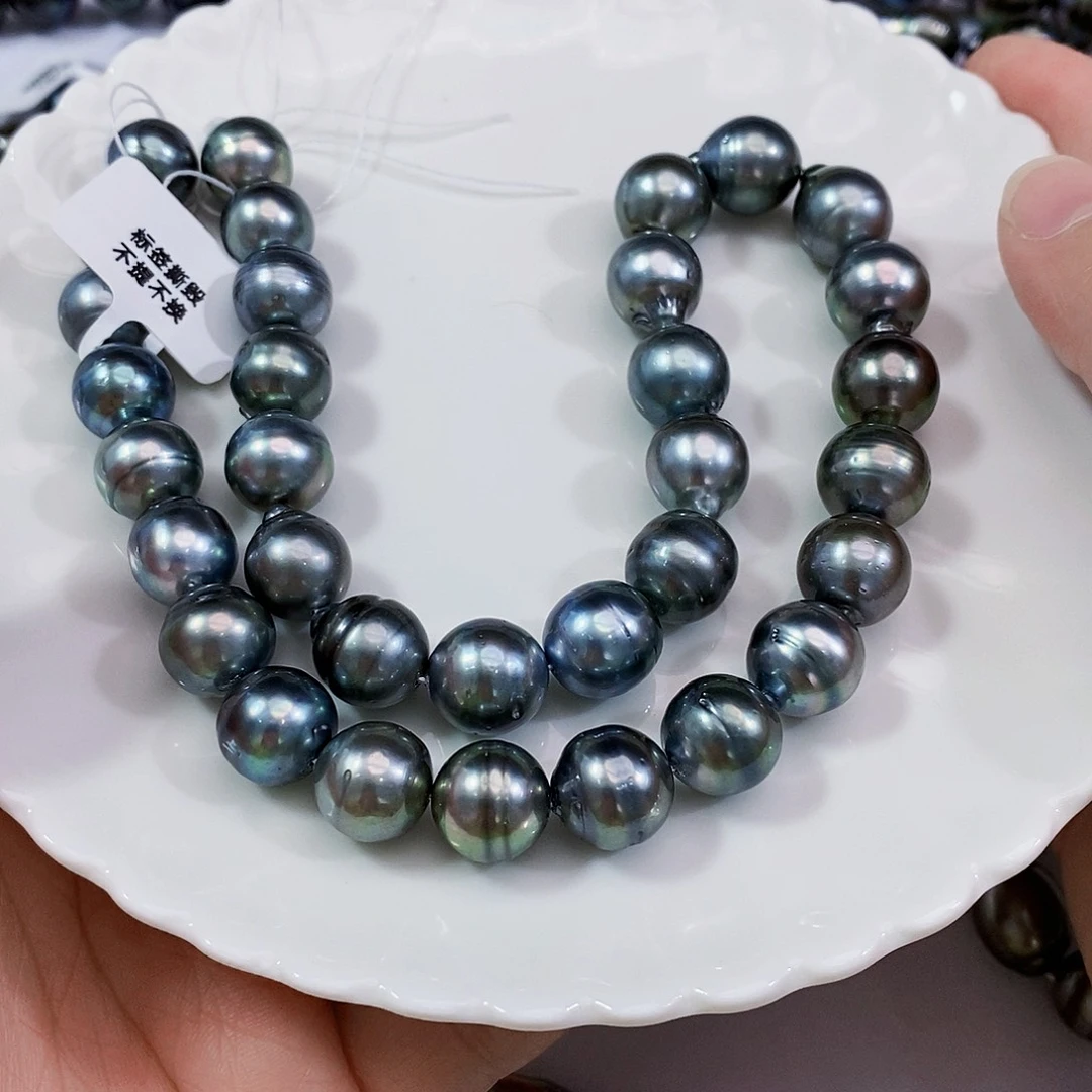 未镶嵌海水珍珠大溪地巴洛克项链11～12mm