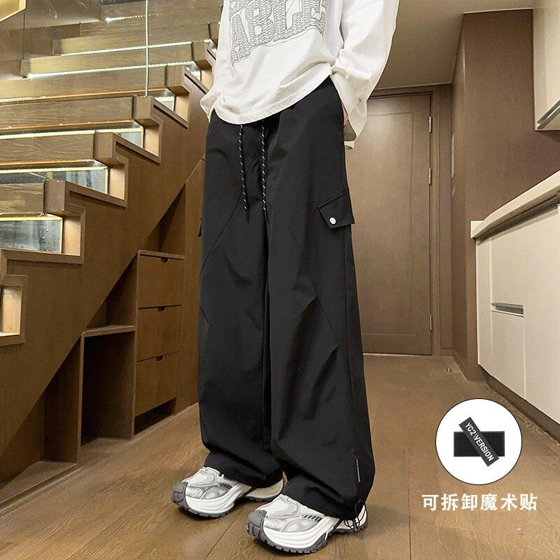 工装裤胖子加肥裤子显腿瘦西裤大码下装男装春季新款十万件冲锋裤