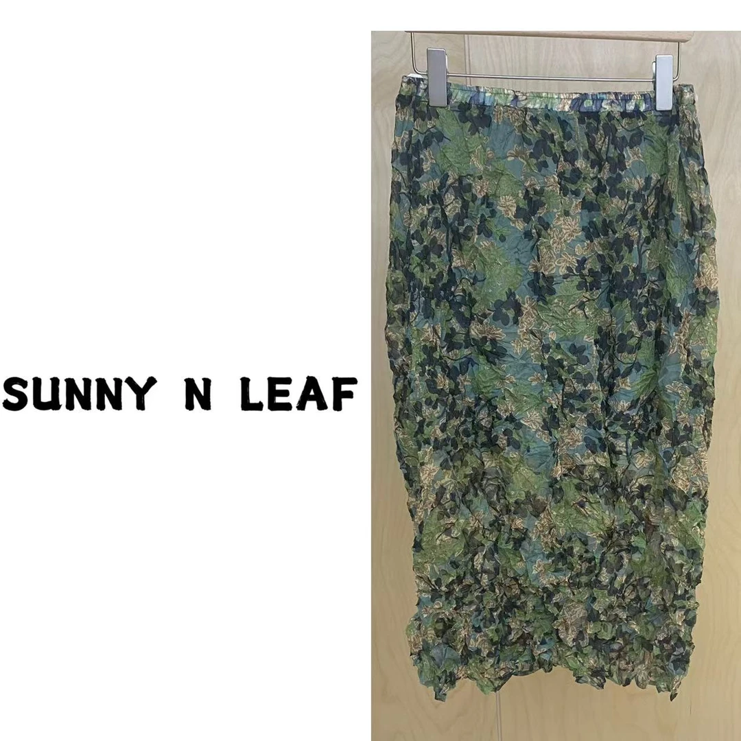 SUNNY N LEAF夏季碎花皱皱百搭半身裙