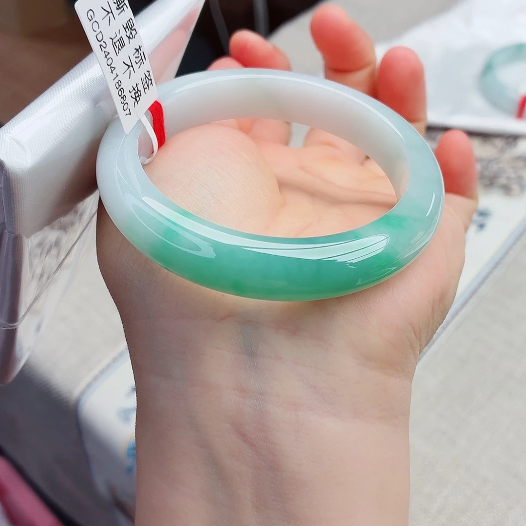 翡翠手镯未镶嵌12号-55圈口