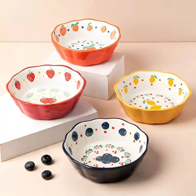 陶瓷沙拉碗可爱少女心瓷碗饭碗创意个性小碗家用网红碗单个甜品碗