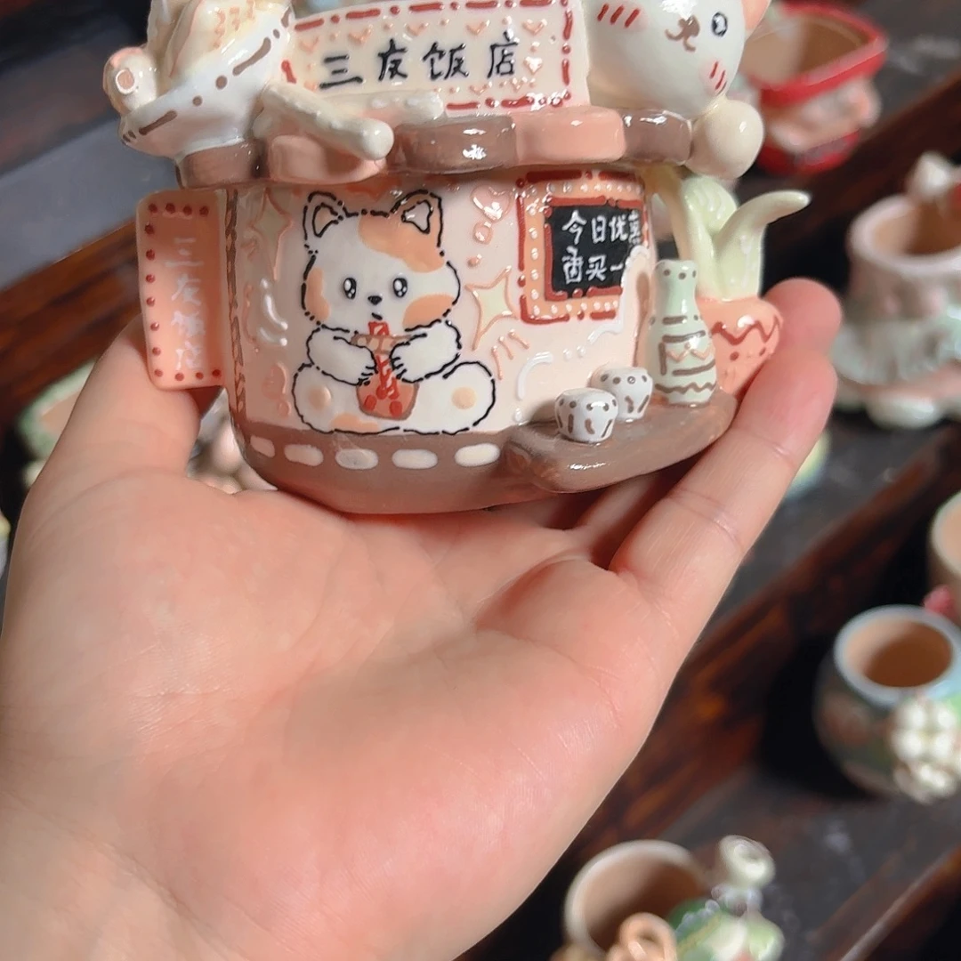老梧家的手工陶瓷多肉花盆