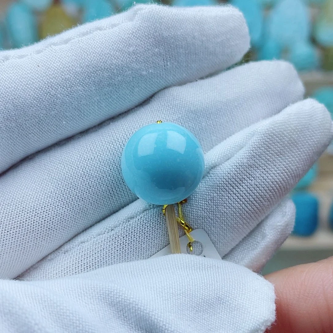 未镶嵌绿松石珠宝奇石13mm