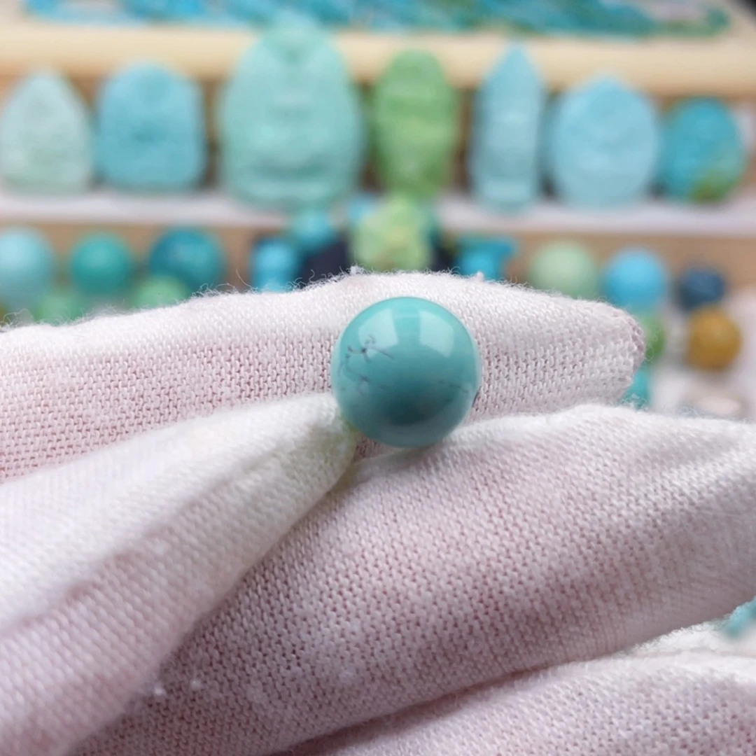 未镶嵌绿松石珠宝奇石10.6毫米