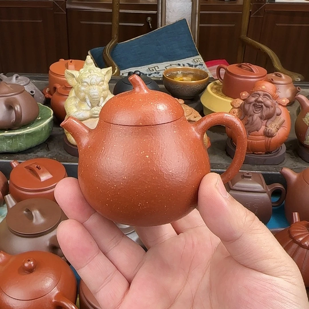 紫砂茶壶茄瓜降坡全