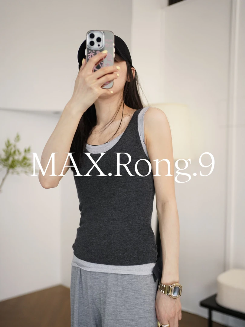 MAX.Rong.9圆领夏日可内外两穿 叠穿两件套 美丽诺精纺羊毛