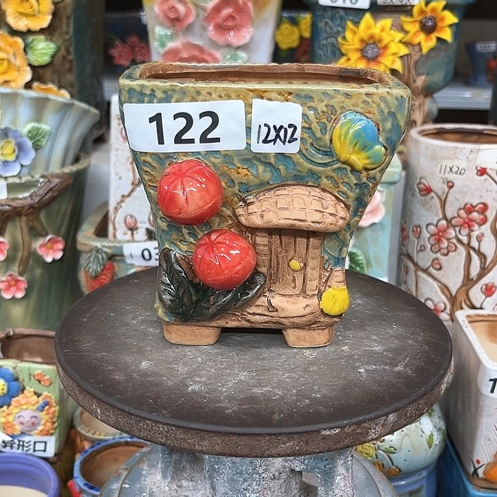 紫砂花盆粗陶材质多肉花盆