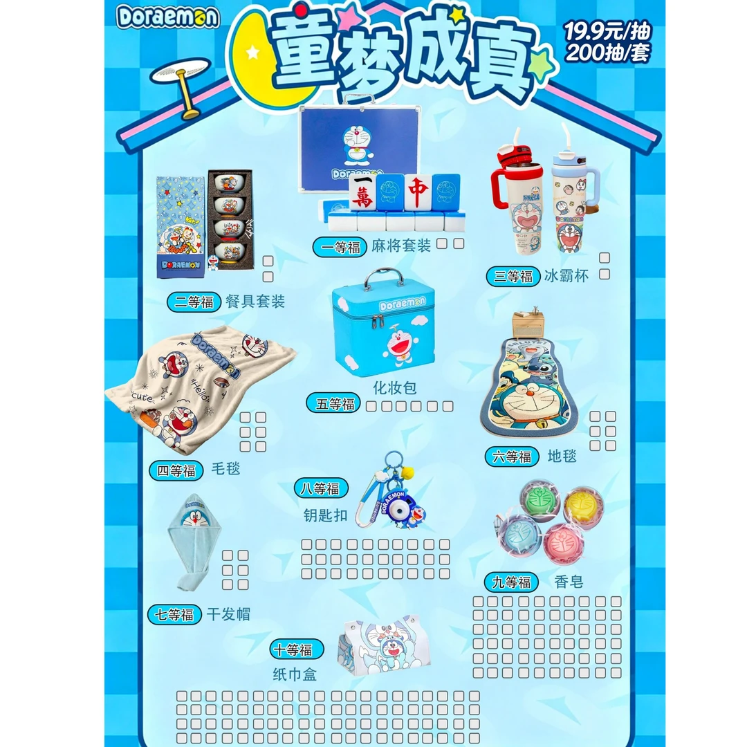 【1车番茄福宝】潮玩福音哆啦A梦系列全新欧气福宝车6月版1.0