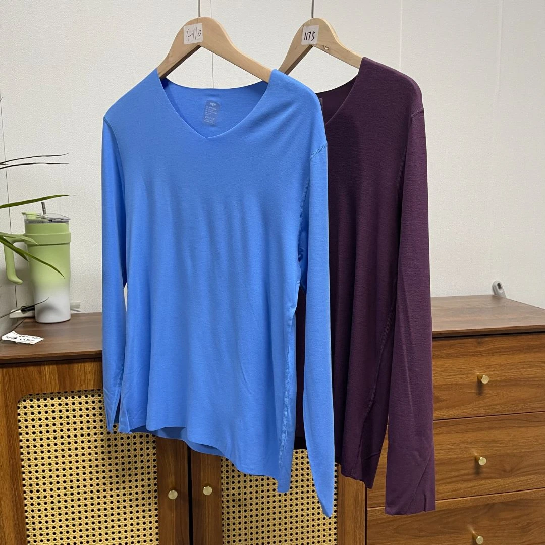 NS73 爱先生男秋冬薄款极简风保暖内衣裤纯色无痕保暖套