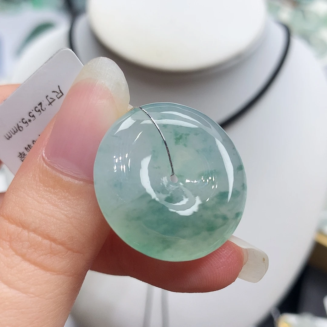 翡翠未镶嵌胸饰翡翠19，25.5/6