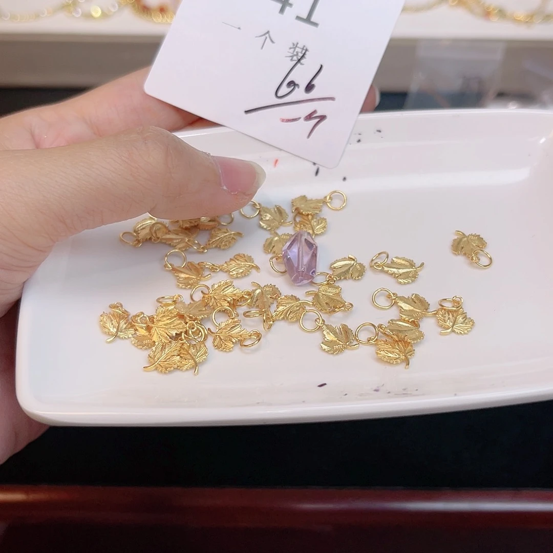 紫晶珠宝半成品银S925镀金镶嵌41