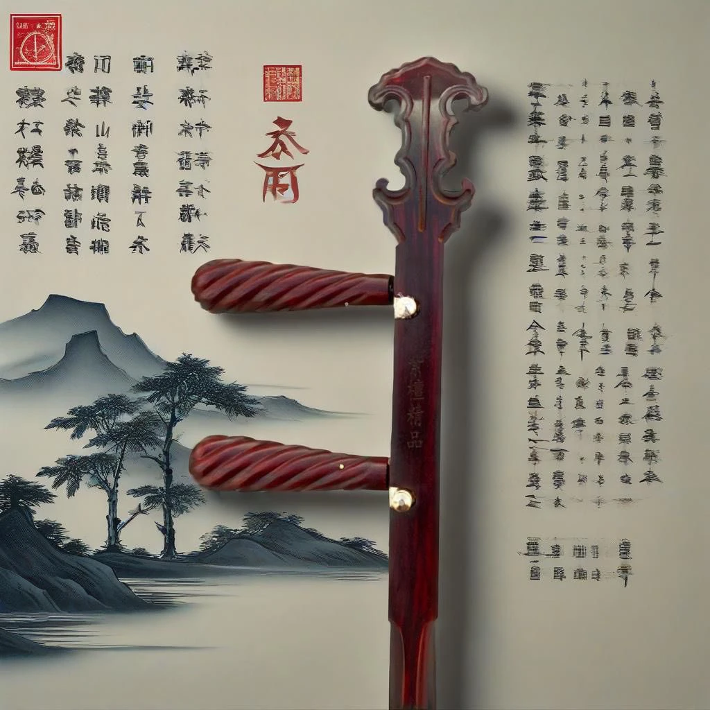 板胡杆 紫檀木凤尾头 实木头 秦腔高音板胡杆 歌剧中高音板胡杆