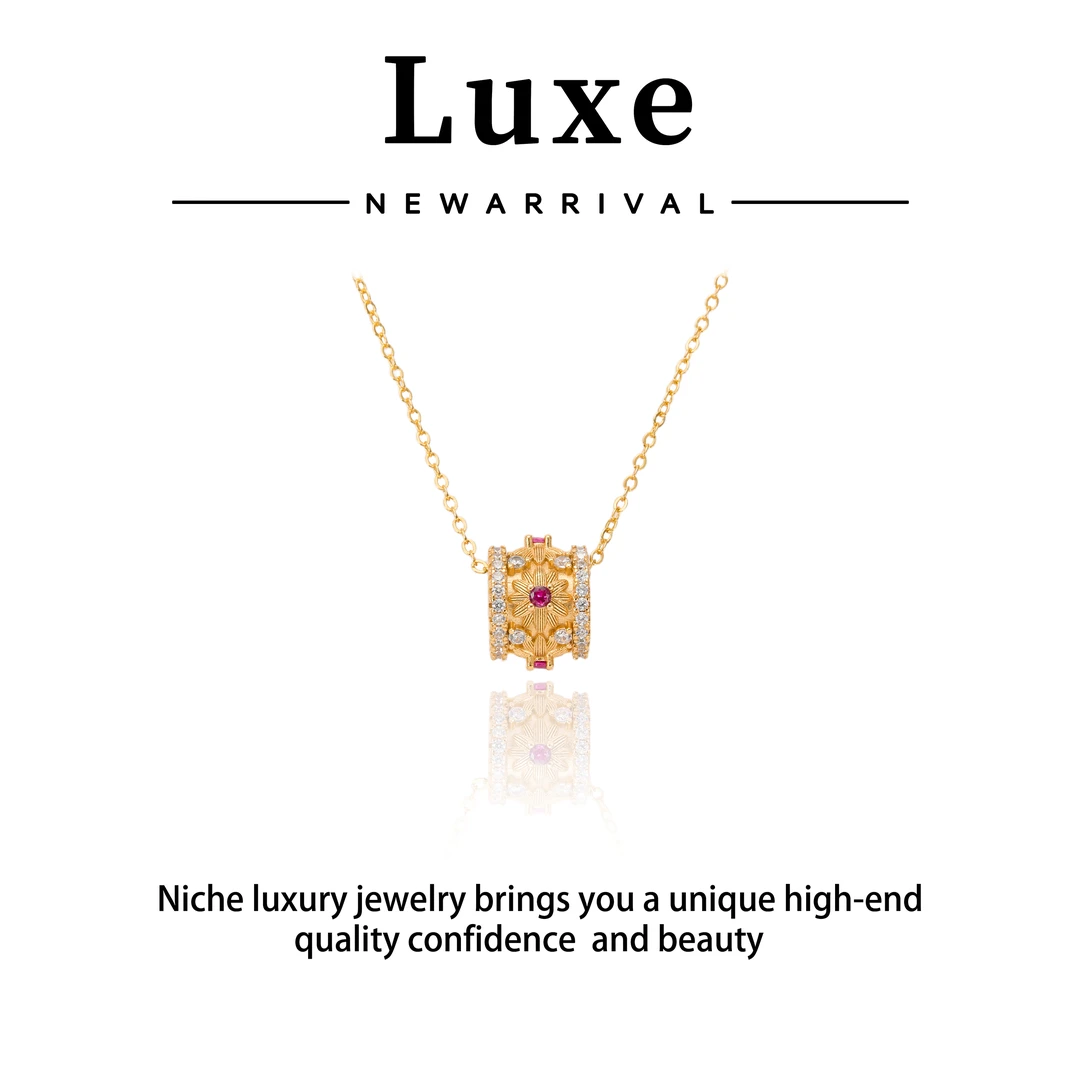 铜合金合成锆石项链  【琴愿为你】轻奢时尚项链吊坠YX160271