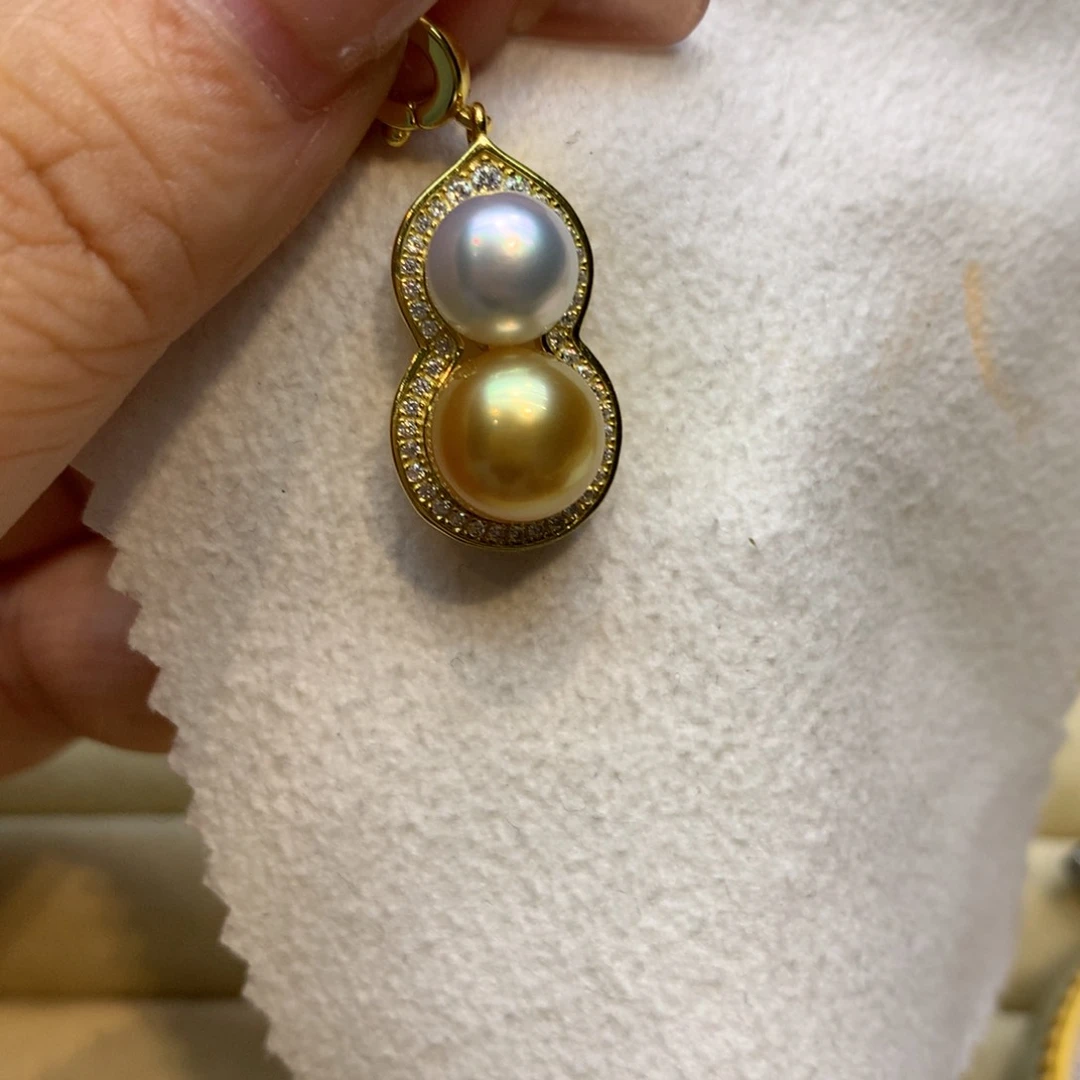 颈饰银S925镶嵌海水珍珠