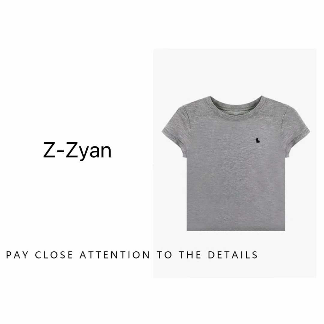 【刺绣小马】简单款莱赛尔天丝夏日薄透感T恤女夏季小马刺绣短袖