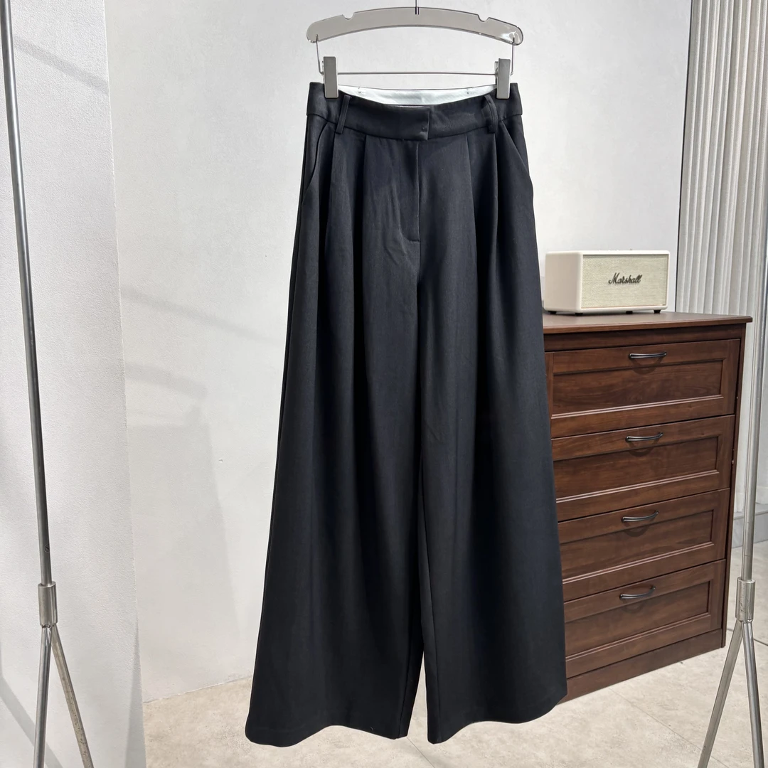 CKZ5518 法国客人订单 褶皱阔腿裤