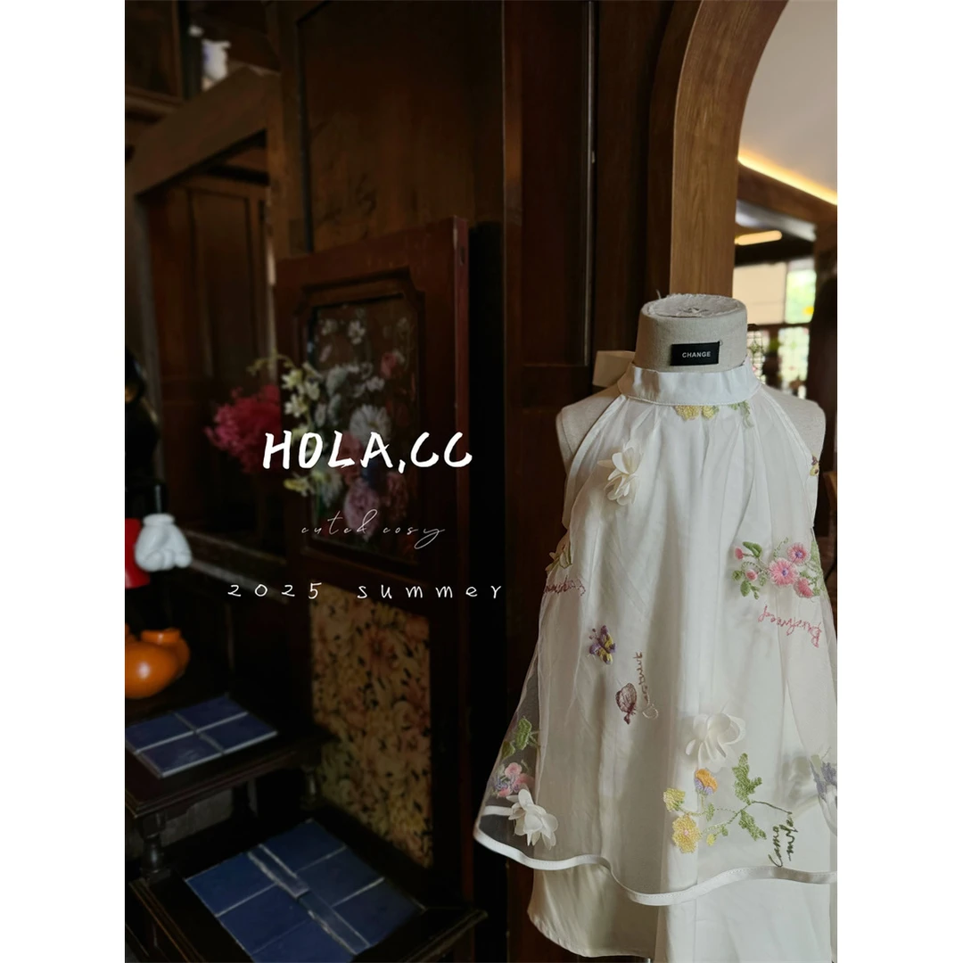 AC496~HOLA.CC·25夏~立体花连衣裙6181（汉服）