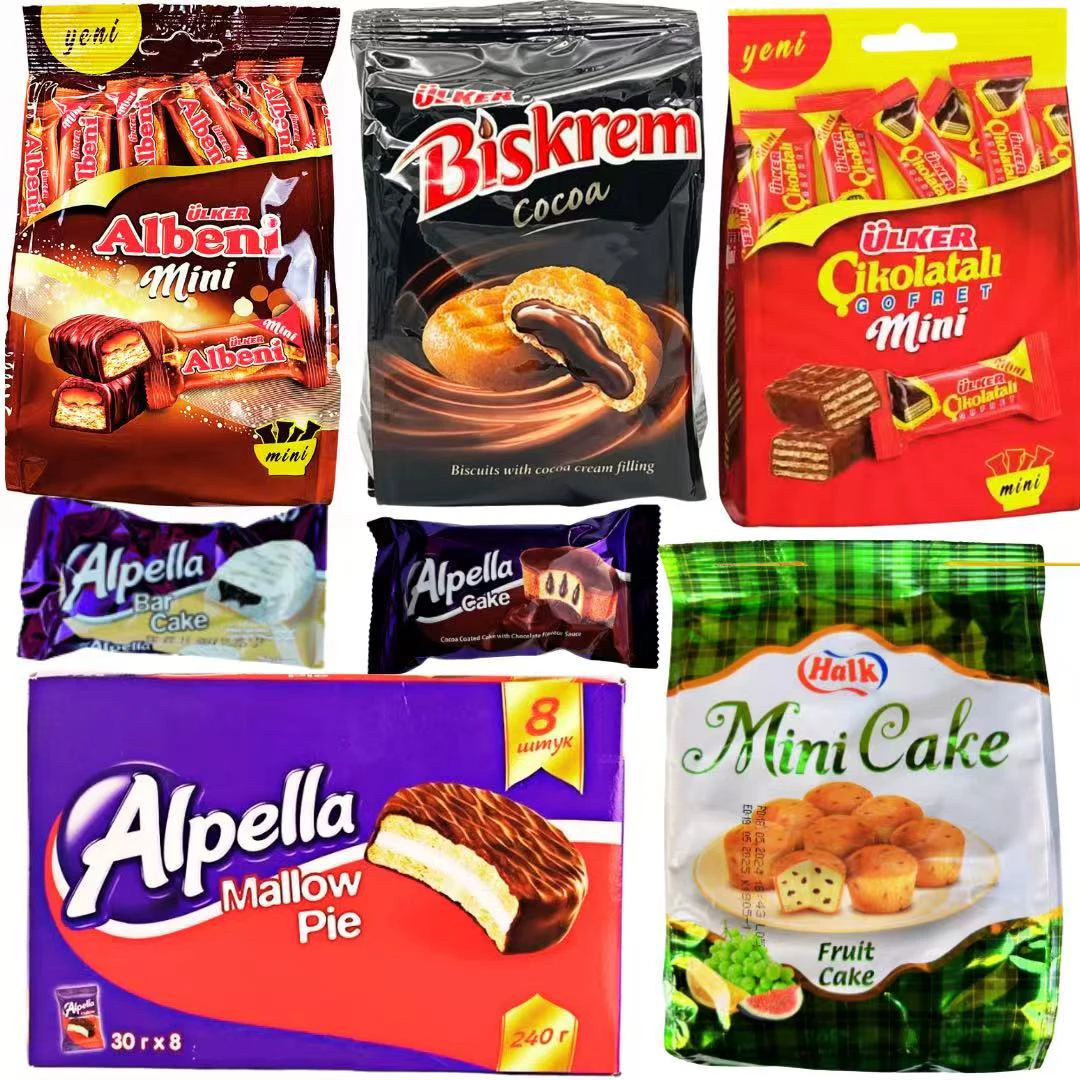 ULKER/优客albenni夹心威化饼干巧克力饼干营养零食拍6袋