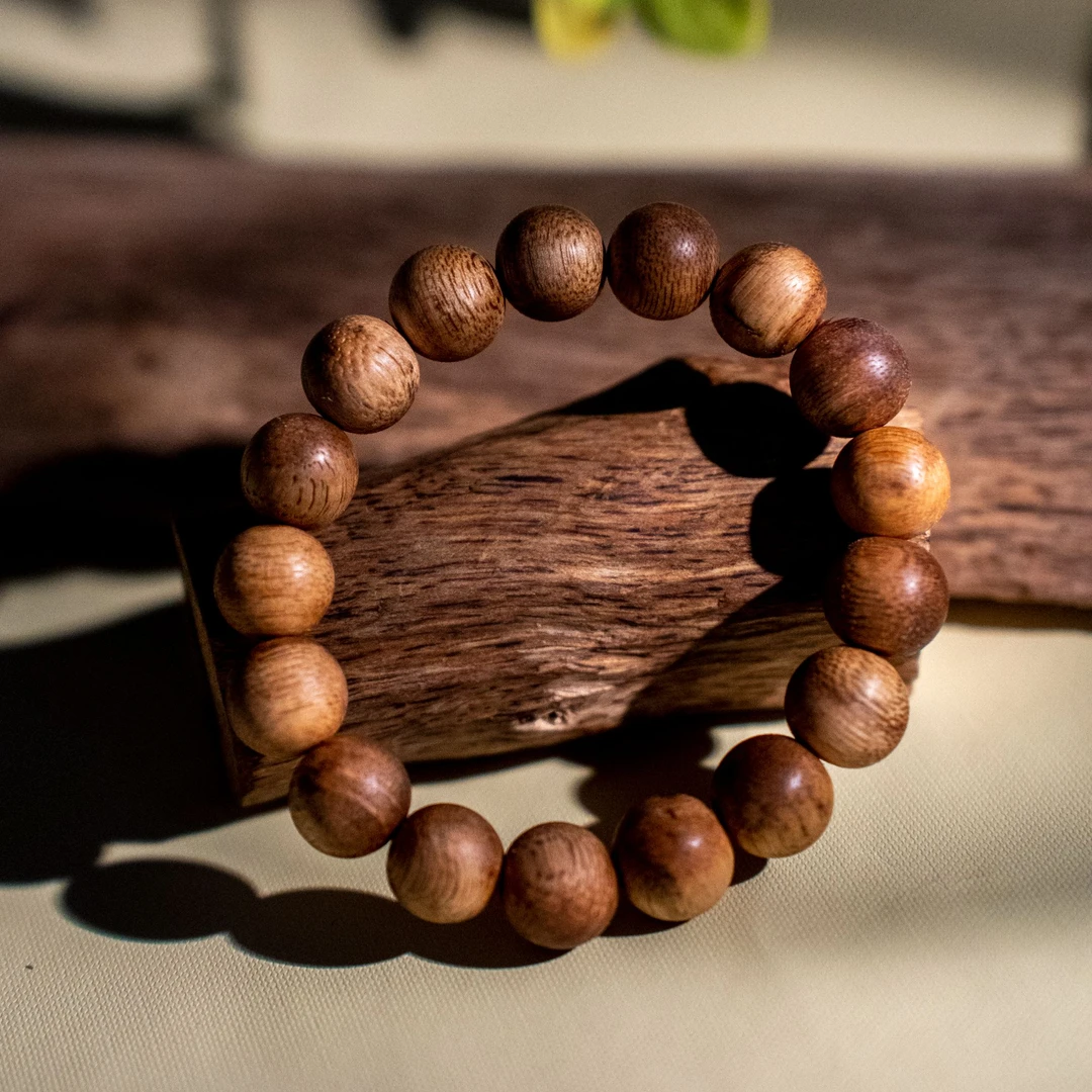 沉香【江苏工美专属】天然野老文莱粗纹单圈沉香手串-326*1208