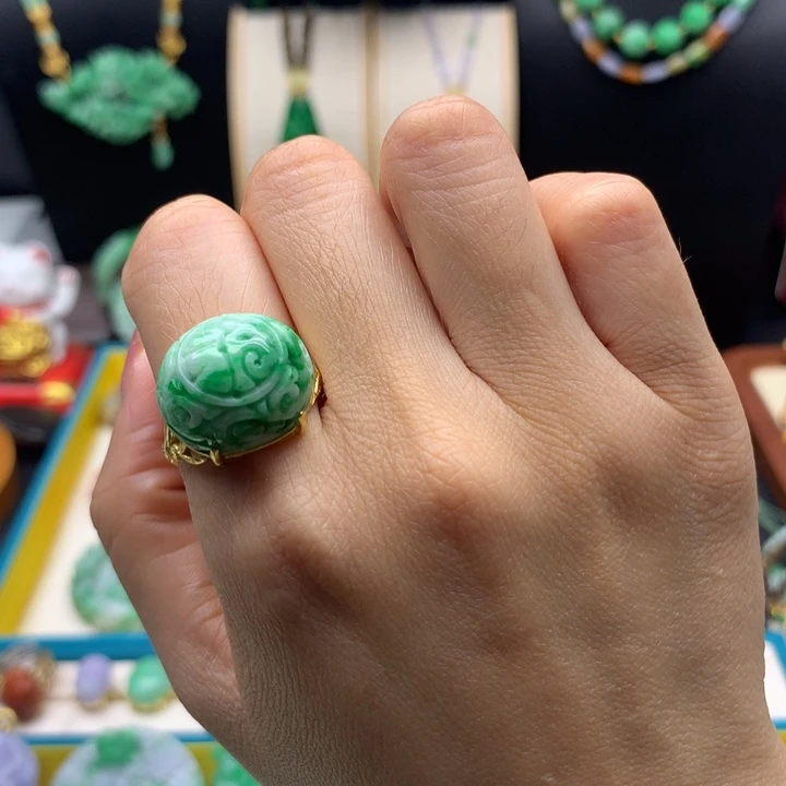 翡翠未镶嵌戒指翡翠戒指