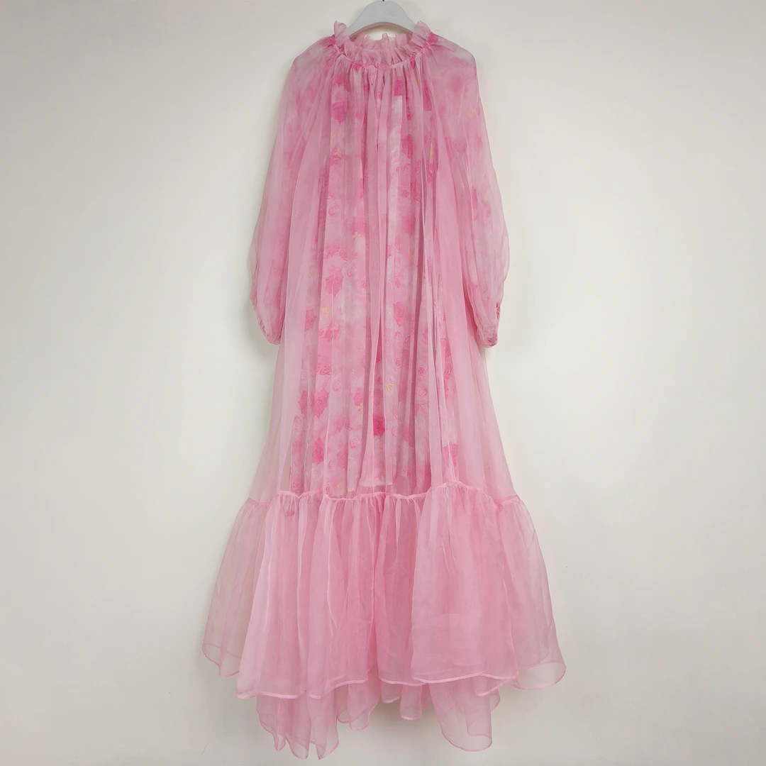 2025新款高端桑蚕丝国际夏奢华宽松大码大气漂亮真丝大牌连衣裙