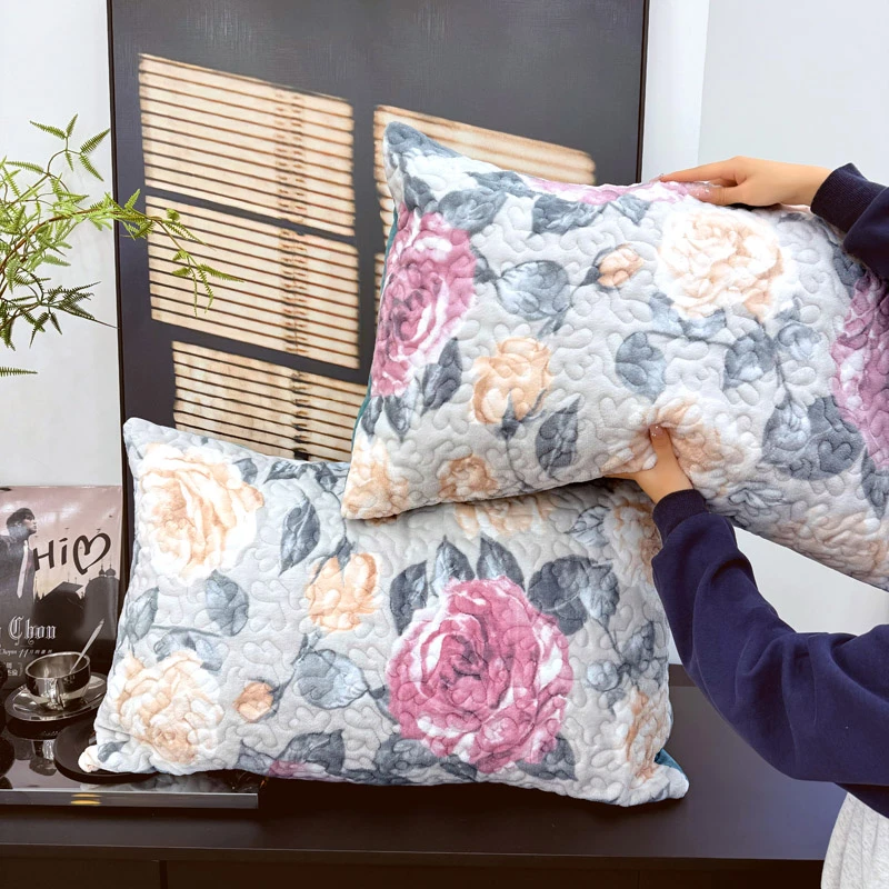 ★清仓-【枕套】一对装秋冬季加厚保暖婴儿宝宝绒可机床上用品